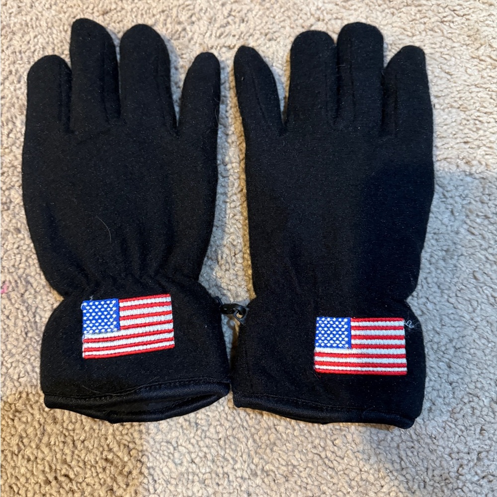Men’s large Black Gloves with American Flag 🇺🇸